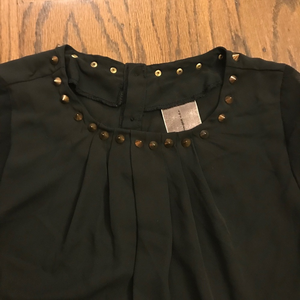 Moon collection Studded black blouse Size L - Picture 3 of 6